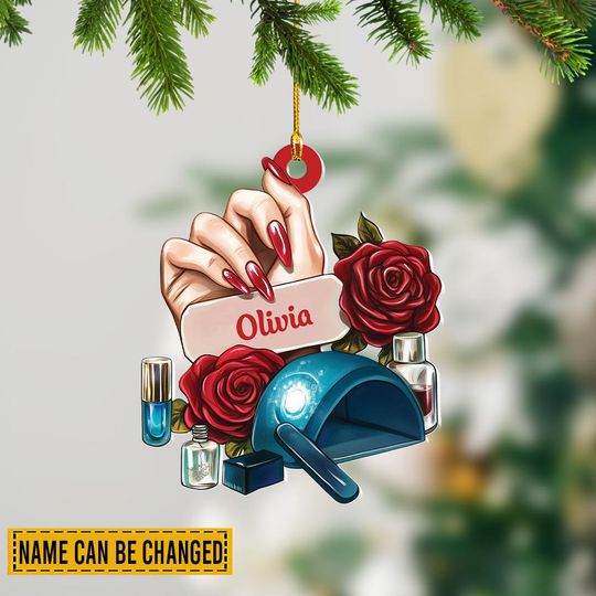 Discover Personalized Nail Art Christmas Ornament Nail Artist Ornament Nail Beauty Salon Ornament Nail Tech Ornament Manicurist Ornament