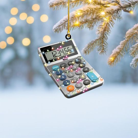 Discover Personalized Calculator Christmas Ornament, Accountant Gift, Math Teacher Decor, Number Lovers Keepsake, Office Desk Ornament Thdso-2875
