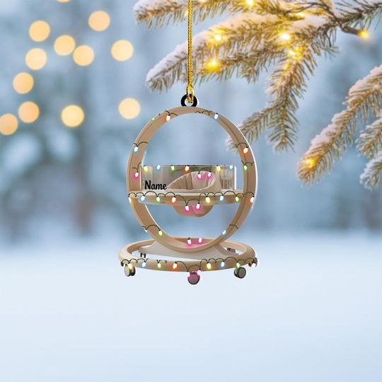 Discover Personalized Baby Cradle Christmas Ornament, Newborn Baby Ornament Gift, Baby Reveal Ornament, Baby Announcement Ornament Gift Thdso-2890