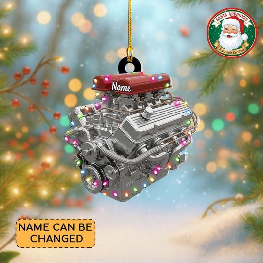 Discover Personalized Car Engine Christmas Ornament, Car Repair Ornament, Mechanic Tools Ornament, Auto Garage Ornament, Muscle Car Decor Thdso-2900