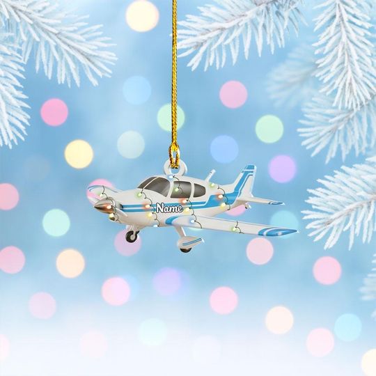Discover Personalized Airplane Christmas Ornament, Airplane Ornament Decor, Pilot Ornament Gift, Cabin Crew Ornament, Aviation Keepsake Thdso-2870