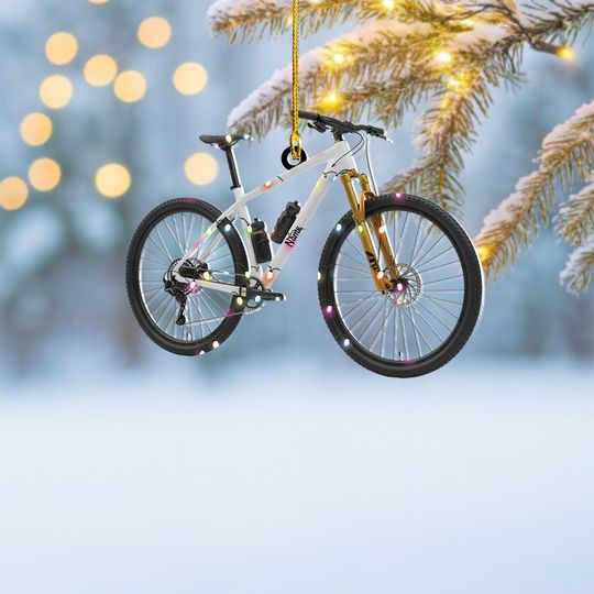 Discover Personalized Mountain Bike Christmas Ornament, Bicycle Ornament, Cycling Ornament, Gifts For Bicycle Rider, Cyclist Ornament Gift Thdso-2881