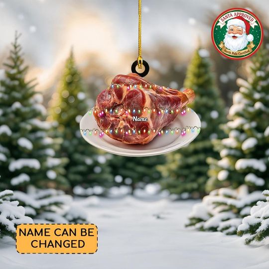 Discover Personalized Smoked Pork Christmas Ornament, Smoked Pork Cuisine Ornament, Smoked Pork Cooking Ornament Gift, Kitchen Ornament DecorNN1-1008