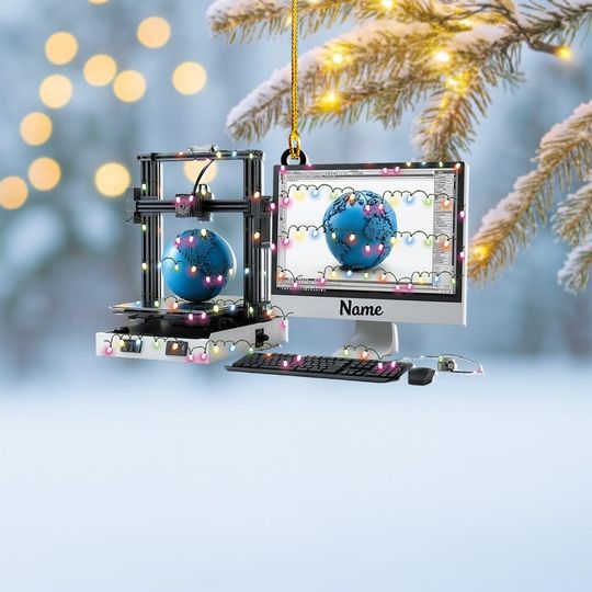 Discover Personalized Printer Filament Machine Christmas Ornament, Printing Ornament Decor, Electronic Device Printing Material Ornament NN1-992