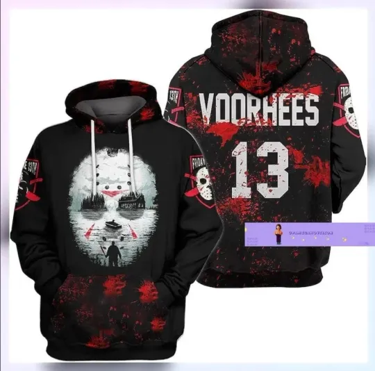 Discover Jason Voorhees Friday 13th Halloween Horror 3D HOODIE US SIZE ALL OVER PRINT