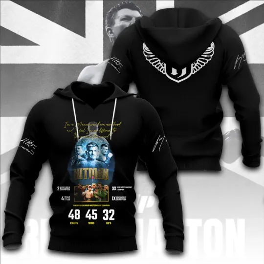 Ricky Hatton 3D Hoodie Hitman Rest In Peace