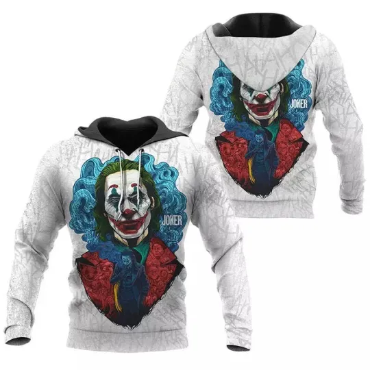 Discover Horror Clown Joker 3D Printed Hoodie Lets Put A Smile On That Face