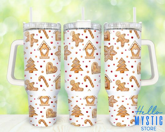 Discover Christmas Gingerbread 40oz Tumbler Png, Merry Christmas Tumbler 40oz Png, Christmas Cookies 40 oz Tumbler Wrap, Christmas 40 oz Tumbler Png