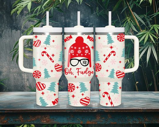 Discover Oh Fudge Svg 40 oz Stanley Tumbler Wrap Svg, Funny Christmas Movie Holiday 40oz Stanley Tumbler Cup Wrap Svg files for Cricut, PNG Download