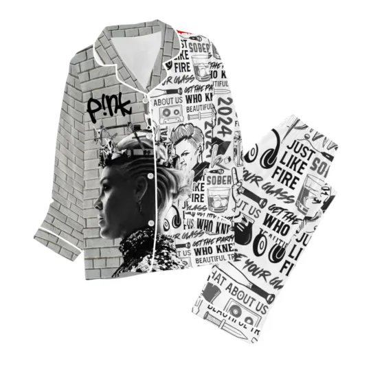 Discover Pnk Button Down Pajamas Set
