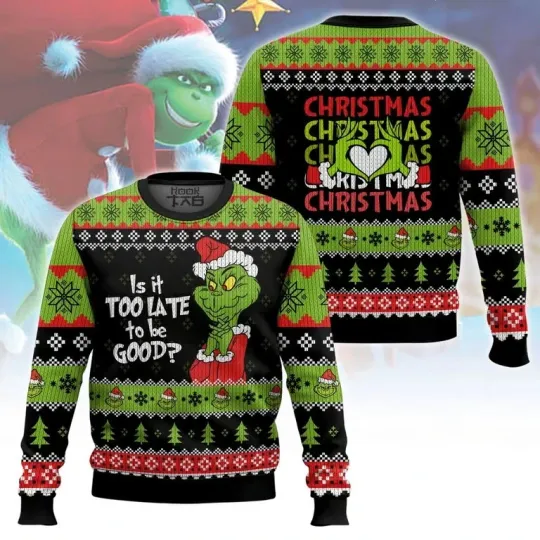 Discover funny character Is It Too Late To Be Good The funny character Ugly Christmas 2025 Sweater
