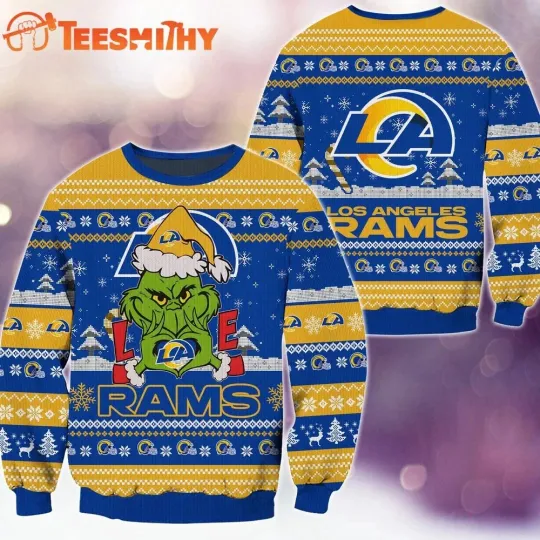 Discover Los Angels Ram football funny character Football Limited Ugly Christmas Sweater