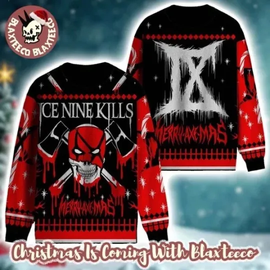 Discover Ice Nine Merry Axe Mas Kill The Impericon 2025 Ugly Christmas Sweater