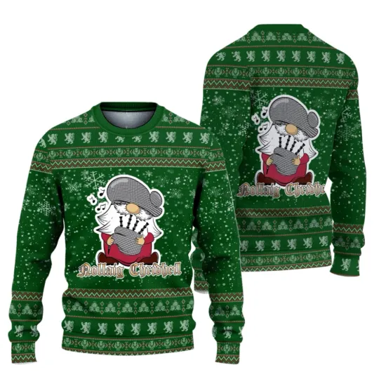 Discover Scottish Gnome Christmas Ugly Sweater Nollaig Chridheil Bagpipe Jumper