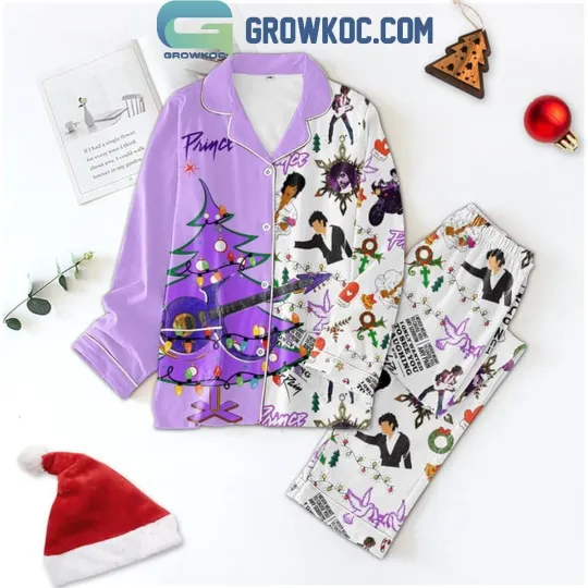 Discover Prince Enjoying Princemas Pur Rain Christmas Polyester Pajamas Set
