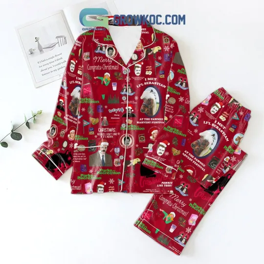 Discover Parks And Recreation Merry Congratu Christmas Pajamas Set