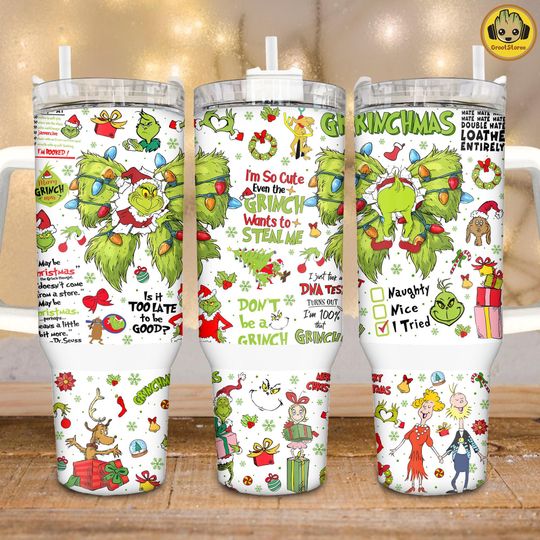 Discover Retro Merry Christmas 40oz Tumbler PNG, Feeling Extra Boujee Holiday Wrap Design, Festive Christmas 40oz Skinny Tumbler Sublimation File