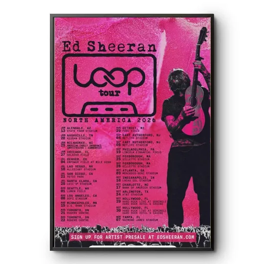 Discover Ed Shee Loop Tour North America 2026 Poster