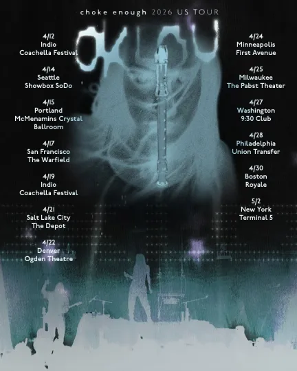 Discover Oklou 2026 US tour Poster