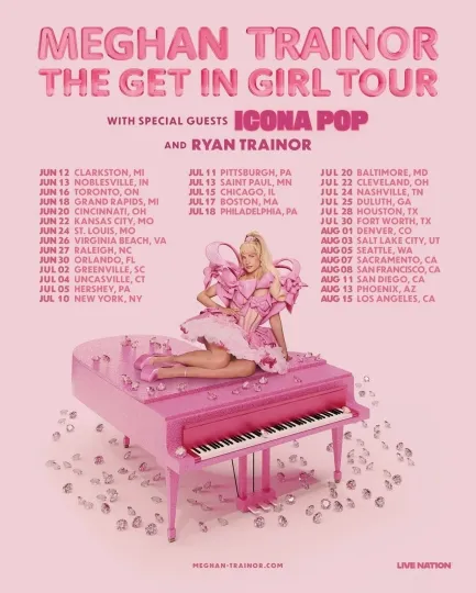 Discover Meghan Trainor The Get In Girl Tour 2026 North America City Poster