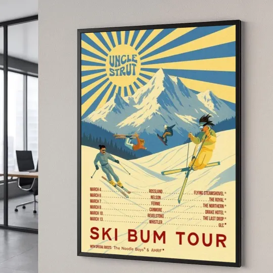 Discover Uncle Strut Ski Bum Tour March 2026 Poster