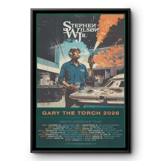 Discover Stephen Wilson Jr Gary The Torch 2026 North American Tour Poster