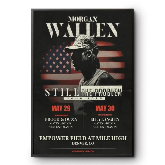 New!!! Poster Wallen Western Still The Problem Tour 2026 Poster music  print