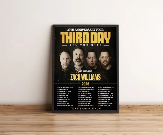 THIRD DAY 30th Anniversary Tour 2026 Poster