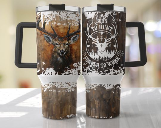 Discover Funny Mens - Deer Hunting - 40oz Tumbler Wrap Sublimation Design Download PNG - DTF Digital File Download - Tumbler Template EmmePrintCo