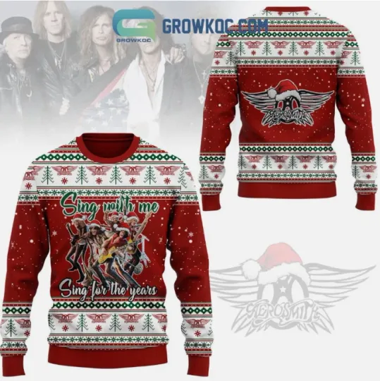 Discover Aerosmith Sing With Me Sing For The Years Christmas Ugly Sweater