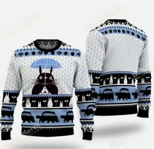 My Neighbor Totoro Ugly Christmas Sweater Unisex All Size