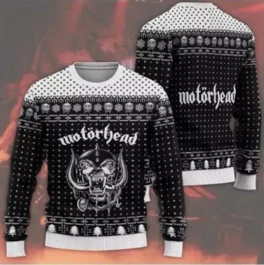 Motorhead England Ugly Christmas Sweater 3d Motorhead sweater