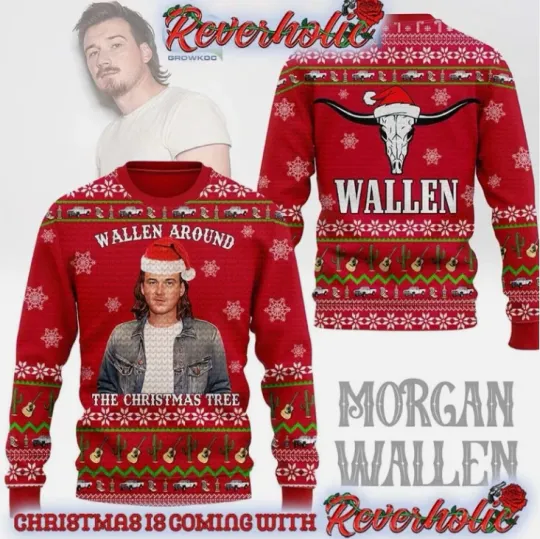 Wallen Western Around The Christmas Tree Christmas Ugly Sweater