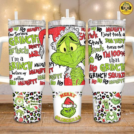 Discover Retro Merry Christmas 40oz Tumbler Design Png, Glitter Christmas Cartoon Squad 40Oz Tumbler Wrap, Christmas Movie Tumbler Png, Digital File