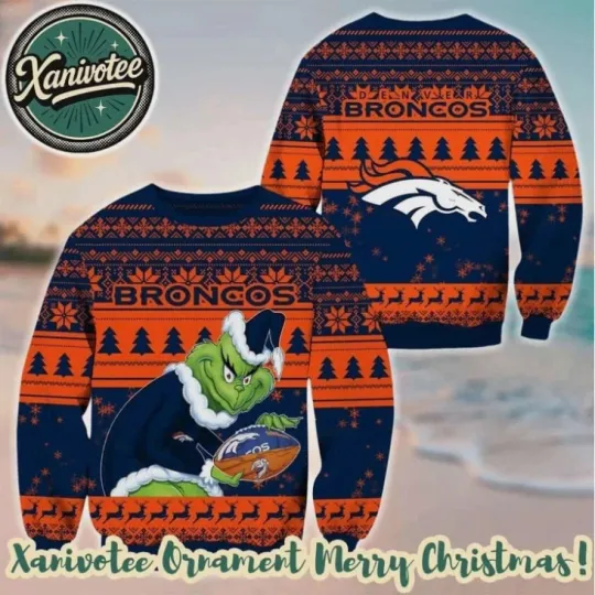Discover Broncos x funny character Pattern Christmas Ugly Sweater Gift For Christmas