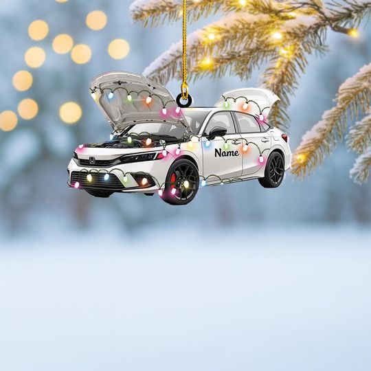 Discover Personalized Hood And Trunk Open Car Christmas Ornament, Car Ornament Decor, Car Christmas Tree Hanging Decor
