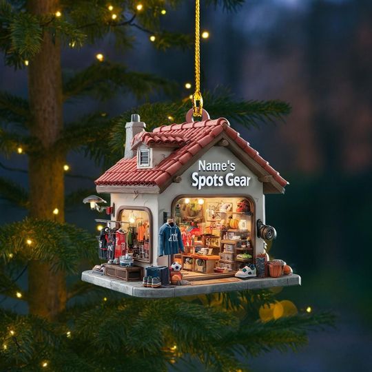Discover Personalized Sport Gear Shop Christmas Ornament, Sports Goods Ornament, Sport Store Ornament, Sports Ornament, Sport Lovers Gift