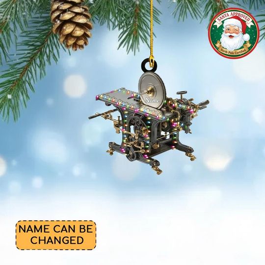 Discover Personalized Table Saw Christmas Ornament, Woodworker Ornament Gift, Carpenter Holiday Decoration, Carpenter Workshop Xmas Decor
