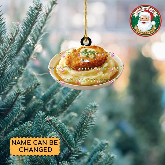 Discover Personalized Creamy Mashed Potatoes Christmas Ornament, Food Creamy Potatoes Ornament, Cooking Ornament Gift, Kitchen Ornament Decor