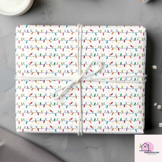 Discover Christmas Lights Wrapping Paper - Festive Holiday Design