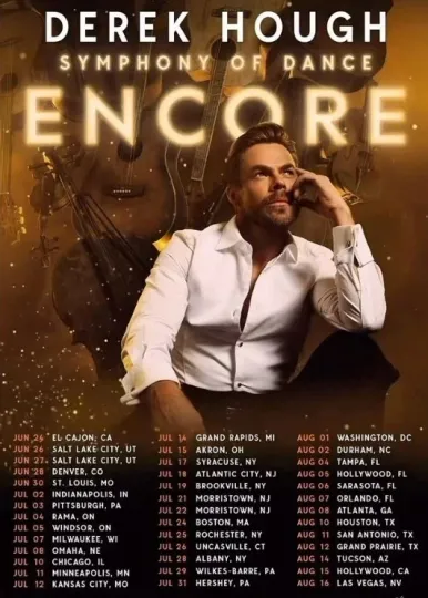 Discover Derek Hough Tour 2026 Poster – Dance & Concert Wall Art Collectible