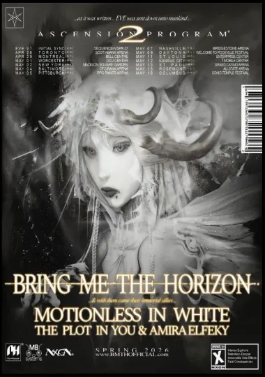 Bring Me The Horizon Ascension Program 2026 Tour Poster