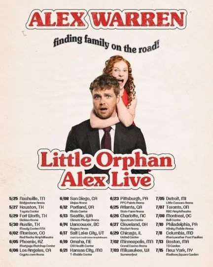 Discover Alex Warren 2026 Tour Poster