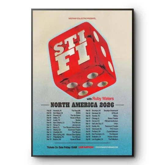 Discover Sticky Fingers North America 2026 Tour Poster Print Limited Edition