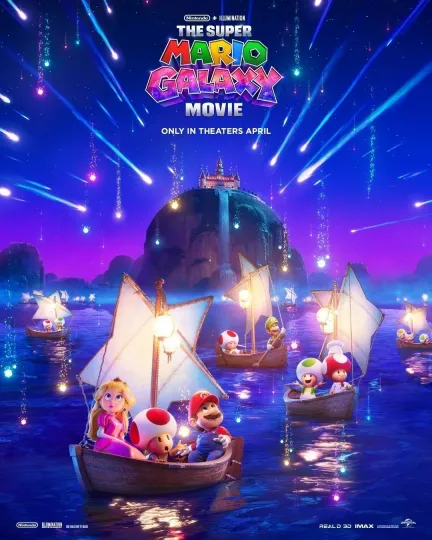 Discover The Super Mario Galaxy Movie is only in theaters April 2026 Poster