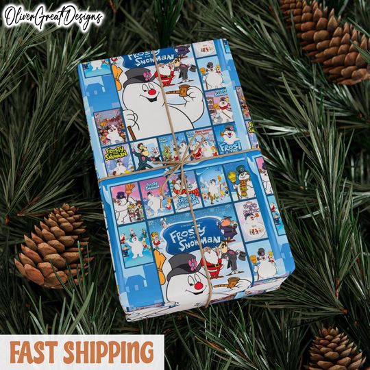 Frosty Christmas Digital Wrapping Paper, Frosty The Snowman Christmas Gift Wrapping Paper 2025, Holiday Movie Wrapping Paper Gift