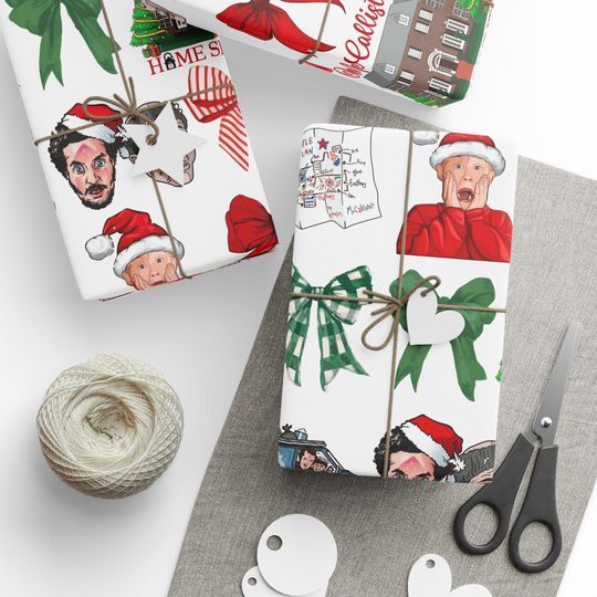 Kevin Home Alone Christmas Wrapping Paper, Funny Xmas Gift Wrap