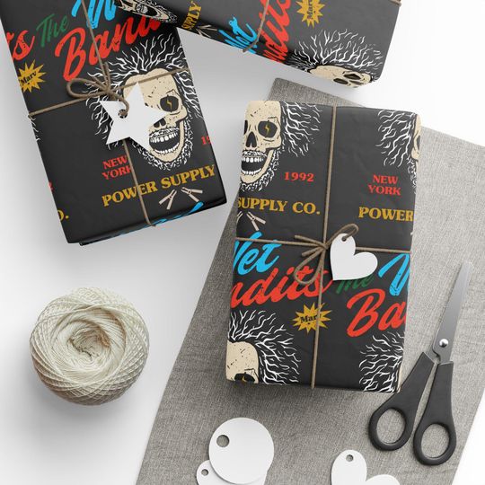 Discover Harry and Marv Christmas Wrapping Paper, Funny Xmas Gift Wrap