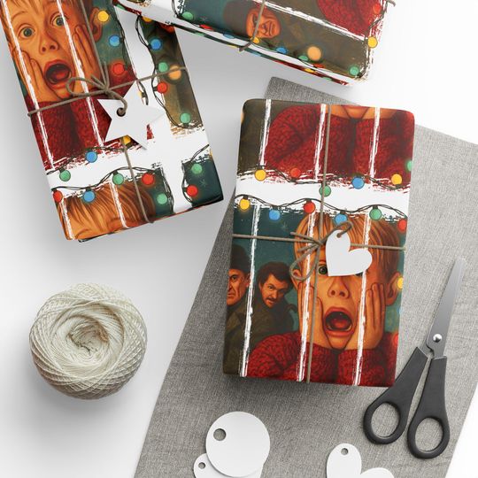 Kevin Home Alone Christmas Wrapping Paper, Funny Holiday Gift Wrap