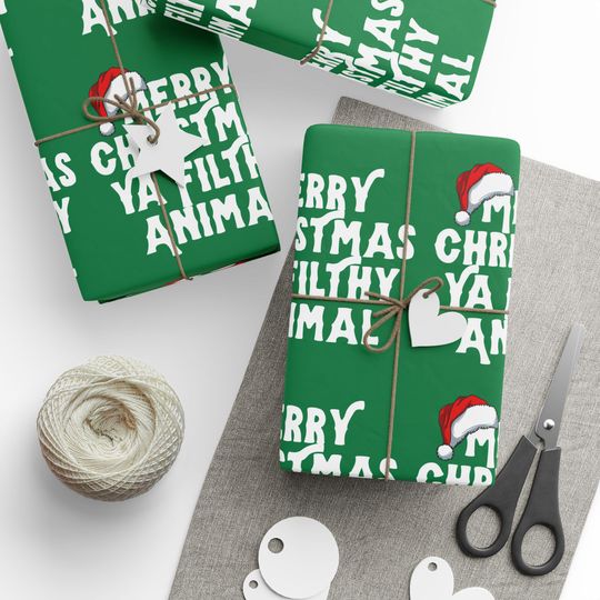 Home Alone Christmas Wrapping Paper with Filthy Animal Design